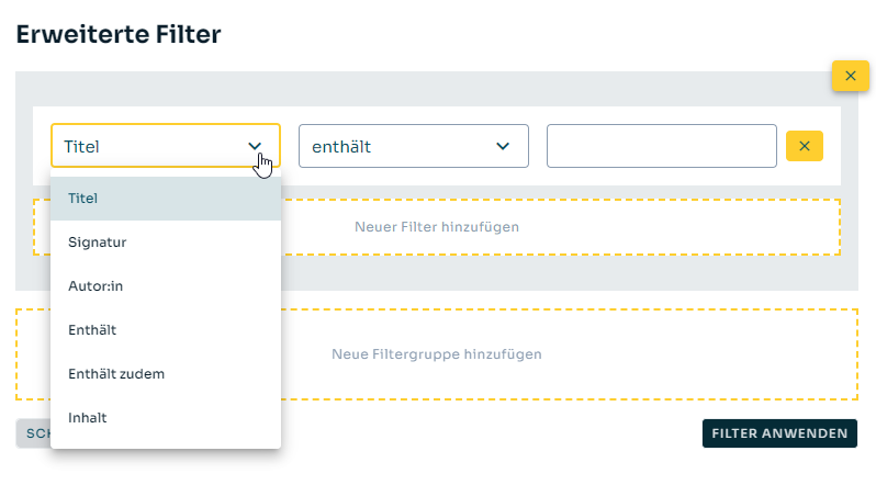agora advanced filter