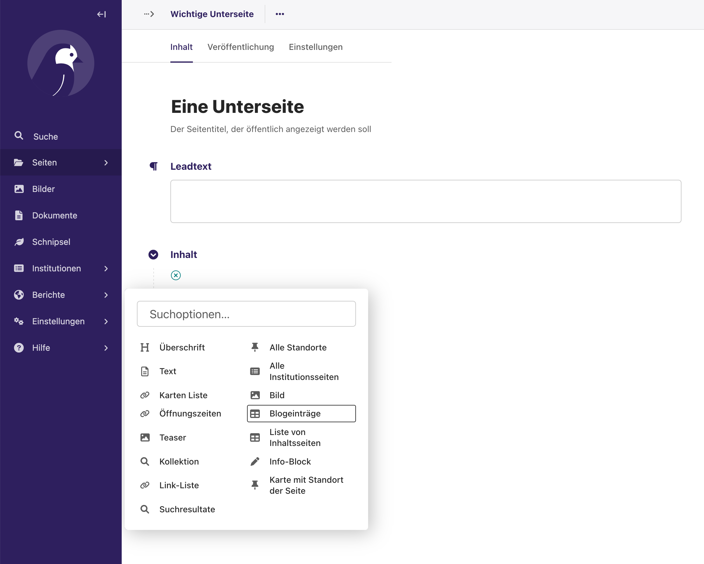 CMS Blog Content Page