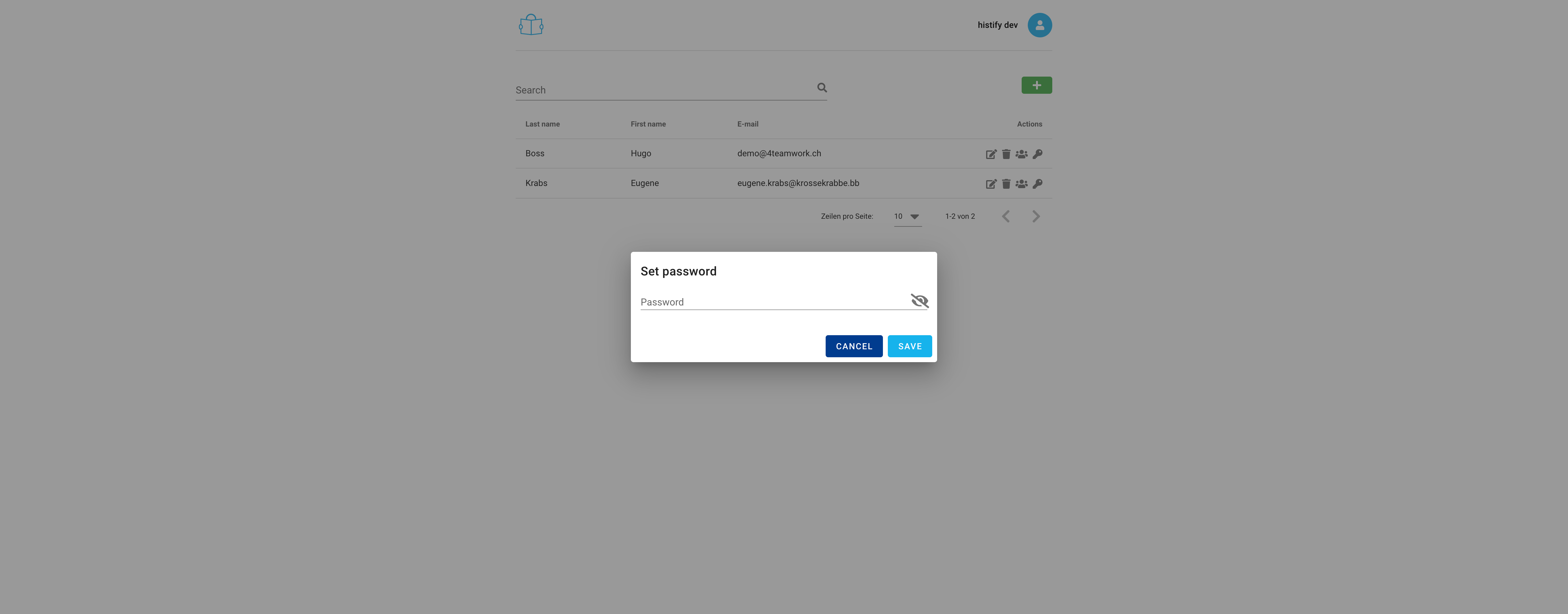 Portal set initial password